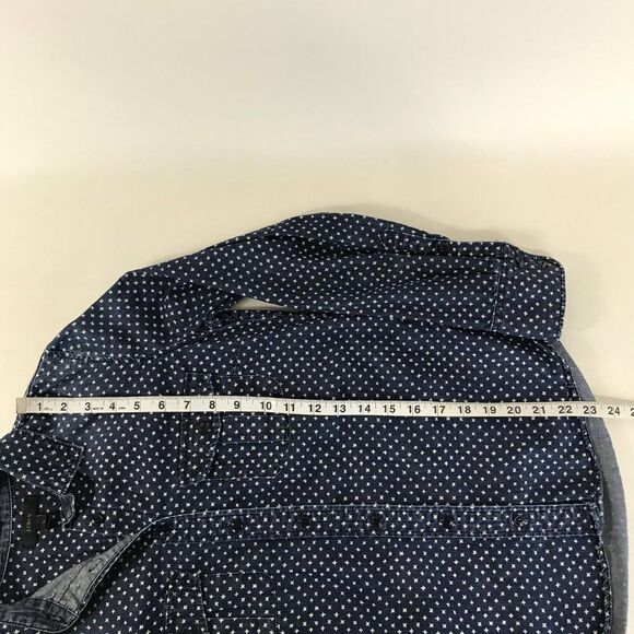 J. Crew Keeper Chambray Shirt Women's Size 0 Star Dot 100% Cotton Casual - Picture 9 of 12